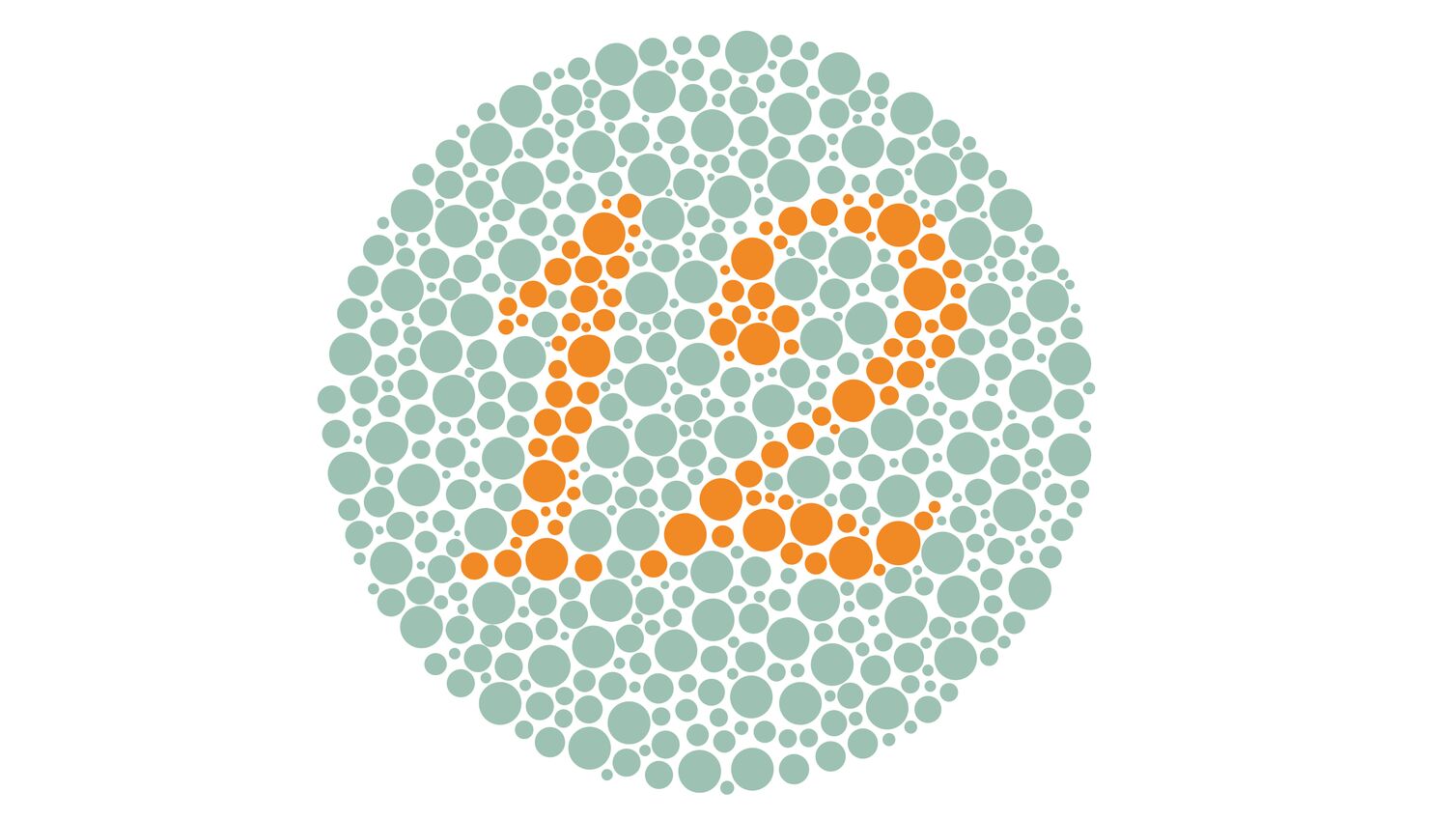 Grafik zur Demonstration der Augenkrankheit Farbfehlsichtigkeit